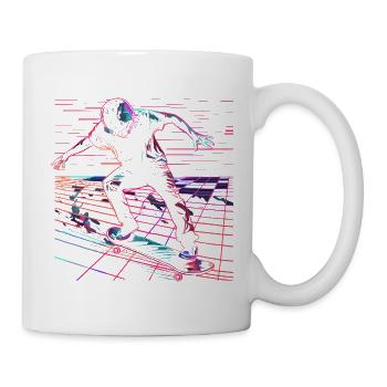 Skateboarder Vaporwave - Tasse - Weiß - Rechts
