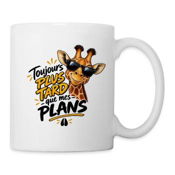 Immer später kühle Giraffe - Tasse - Weiß - Rechts