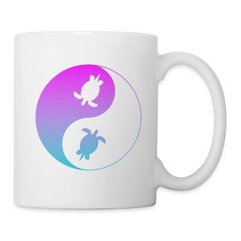 YinYang Schildkröten Gradient - Tasse - Weiß - Rechts