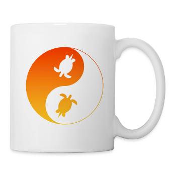 Schildkröten YinYang  - Tasse - Weiß - Rechts