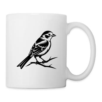 Kleiner Singvogel - Tasse - Weiß - Rechts
