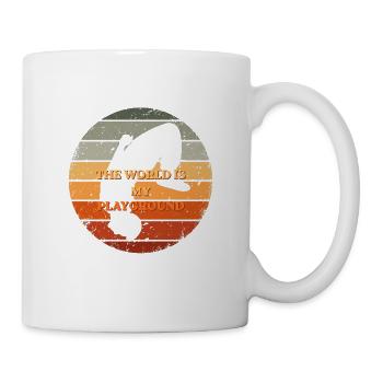 Die Welt ist mein Spielplatz - Tasse - Weiß - Rechts