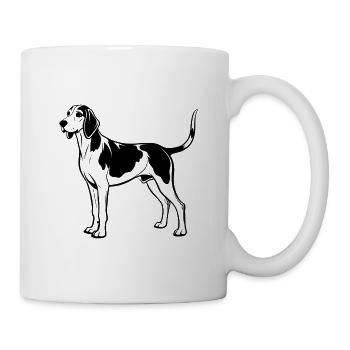 Baumläufer-Coonhound - Tasse - Weiß - Rechts
