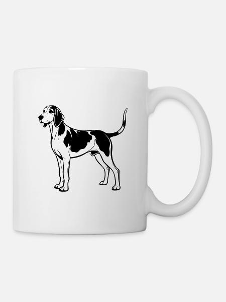 Baumläufer-Coonhound - Tasse - Weiß