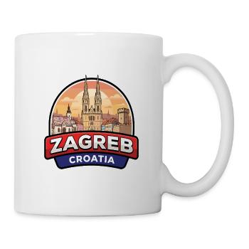 Zagreb Kroatien Reiseabzeichen St. Marks-Kirche Geschenk - Tasse - Weiß - Rechts