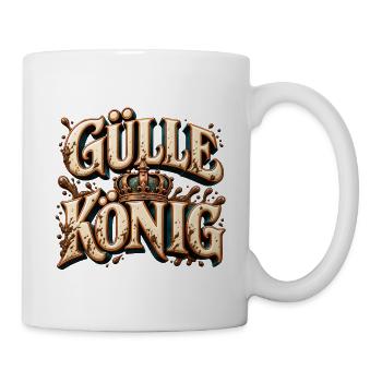 Gülle König – Schlamm Krone - Tasse - Weiß - Rechts