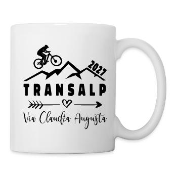 Transalp mit Fahrrad 2027 - Via Claudia Augusta - Tasse - Weiß - Rechts