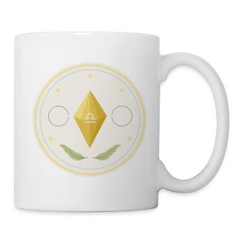 Waage - der schwebende Kristall - Tasse - Weiß - Rechts