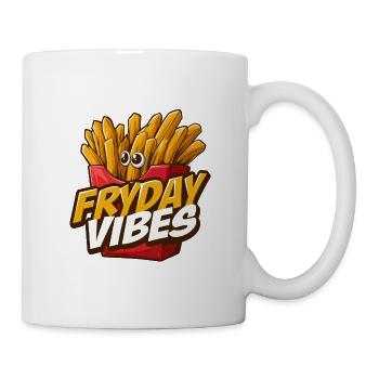 Fryday Vibes Pommes - Tasse - Weiß - Rechts