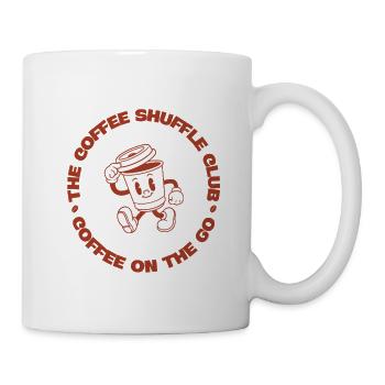 Coffee Shuffle Club Kaffee Spruch Retro Lustig - Tasse - Weiß - Rechts
