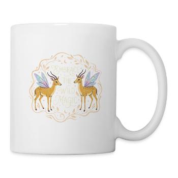 Magisches Reh mit Flügeln - Tasse - Weiß - Rechts