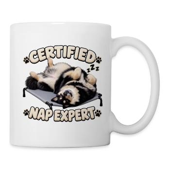 Zertifizierter Nickerchen-Experte – Finnischer Lapphund - Tasse - Weiß - Rechts