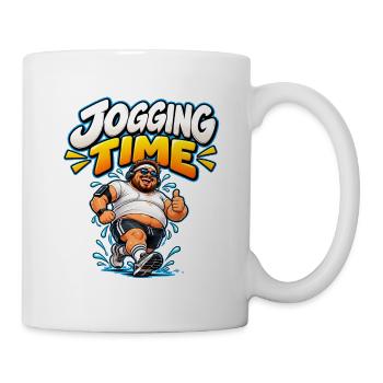 Jogging Time – Lustiges Jogger Design - Tasse - Weiß - Rechts