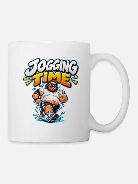 Jogging Time – Lustiges Jogger Design - Tasse - Weiß