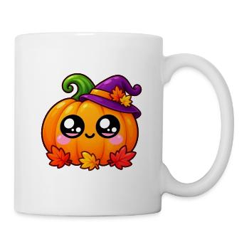 Kawaii Pumpkin Halloween-Hut - Tasse - Weiß - Rechts