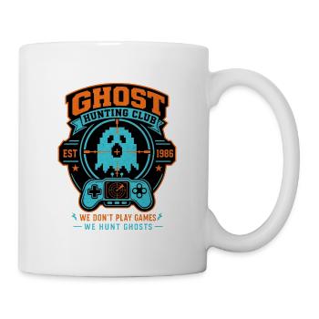 Ghost Hunting Club Est 1986 Retro-Halloween-Shirt - Tasse - Weiß - Rechts