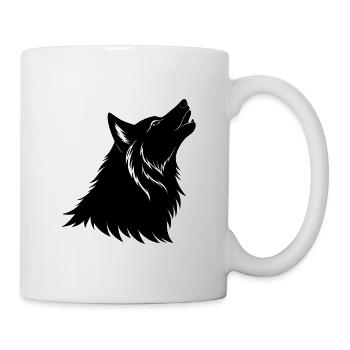 Heulender Wolf - Tasse - Weiß - Rechts