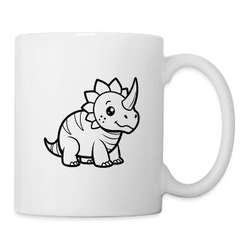 Triceratops - Tasse - Weiß - Rechts