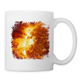 Sonnen-Protuberanzen-Kunst - Tasse - Weiß - Rechts