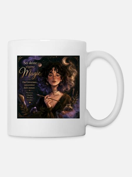 Sei deine eigene Magie – Mondin Portrait - Tasse - Weiß