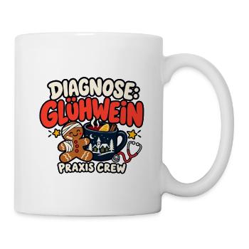 Praxis Weihnachtsfeier T Shirt - Tasse - Weiß - Rechts