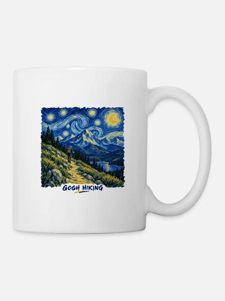 Wandern mit Gogh - Tasse - Weiß