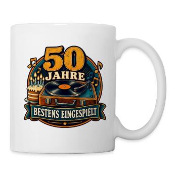 50 Jahre – Bestens eingespielt - Tasse - Weiß - Rechts