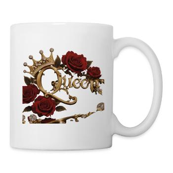 Queen Crown Roses Gold - Tasse - Weiß - Rechts