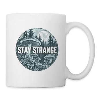 Stay Strange Waldpilz Motiv - Tasse - Weiß - Rechts
