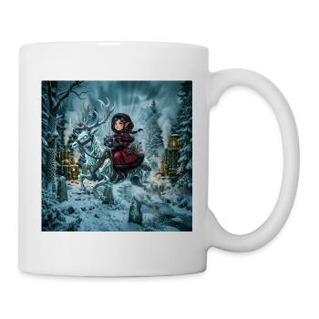 Der Geist des Winters – Keltischer Frostreiter - Tasse - Weiß - Rechts