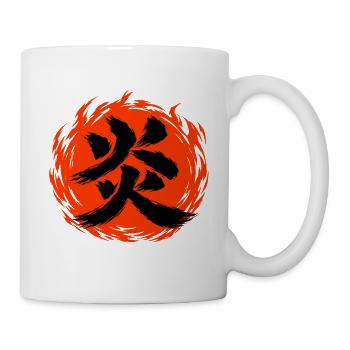KANJI-RESONANZ | Flamme — Brennendes Riff - Tasse - Weiß - Rechts