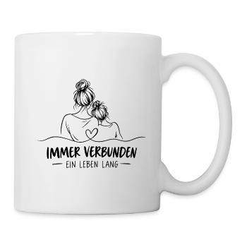 Immer verbunden - Tasse - Weiß - Rechts