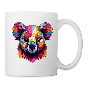 Geometrischer Regenbogen Koala - Tasse - Weiß - Rechts