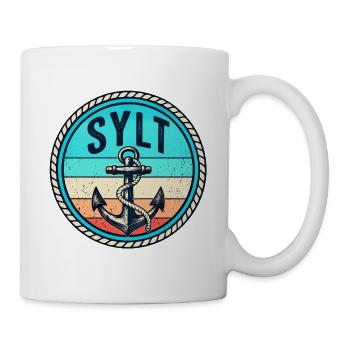 Sylt - Nordsee - Anker - Westerland - Kampen - Tasse - Weiß - Rechts