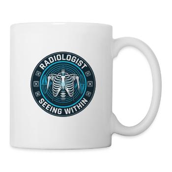 Radiologe Röntgenröntgen medizinisches Abzeichen als Geschenk - Tasse - Weiß - Rechts