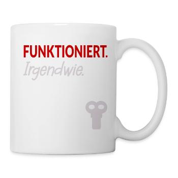 Aufziehschlüssel Funktionieren Stress - Tasse - Weiß - Rechts