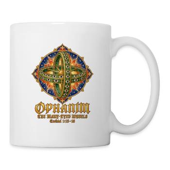 OPHANIM – DIE RÄDER MIT UNZÄHLIGEN AUGEN - Tasse - Weiß - Rechts