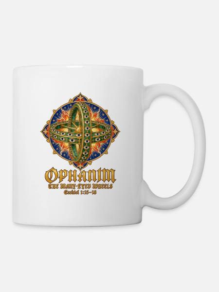OPHANIM – DIE RÄDER MIT UNZÄHLIGEN AUGEN - Tasse - Weiß