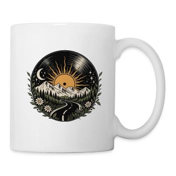 Sonnenpfad durch Berge und Wiesen - Tasse - Weiß - Rechts