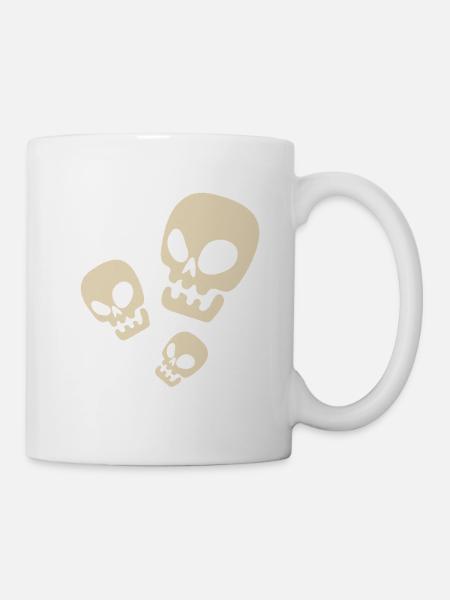 Drei Schädel - Tasse - Weiß