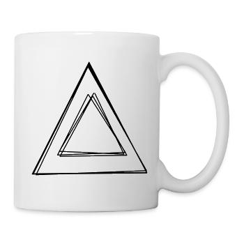 Griechischer Buchstabe Delta handgezeichnet - Tasse - Weiß - Rechts