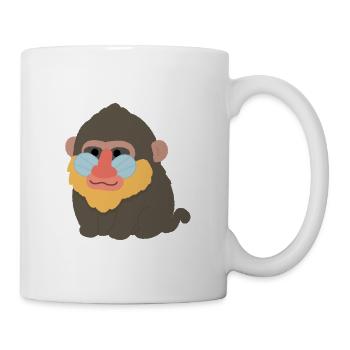 Mandrill - Tasse - Weiß - Rechts