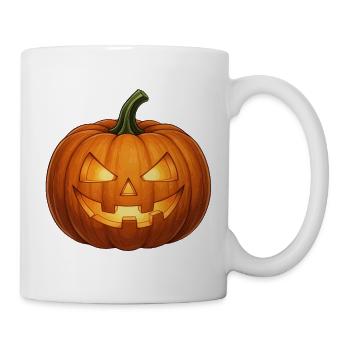 Halloween Kürbis Halloween T-shirt Geschenk  - Tasse - Weiß - Rechts