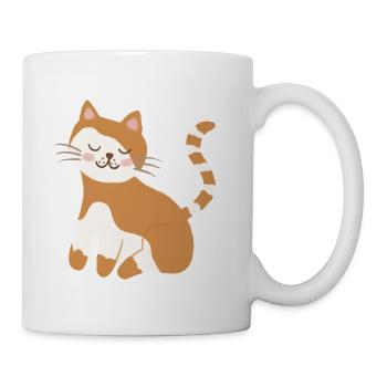 Sonnentiger Kater lächelt - Tasse - Weiß - Rechts