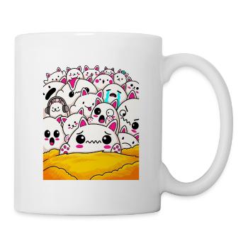 Katzentränger auf dem gelben Hügel - Tasse - Weiß - Rechts