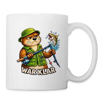 Lustiges Angler Motiv – Angeln & Fischer Geschenk - Tasse - Weiß - Rechts