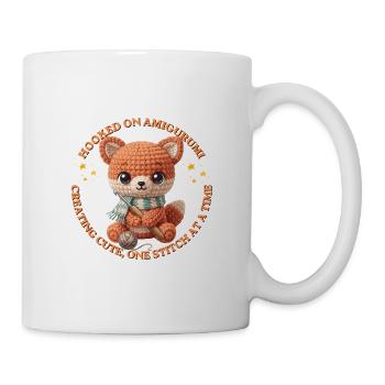 Amigurumi-Fuchs mit Draht - Tasse - Weiß - Rechts