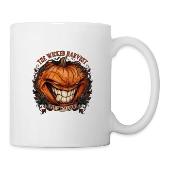 Kürbishexenernte - Tasse - Weiß - Rechts