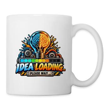 Ideenladung: Leuchtbirne trifft Technik - Tasse - Weiß - Rechts