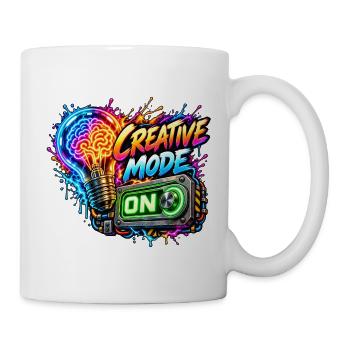 Kreativer Modus Neon Druck - Tasse - Weiß - Rechts